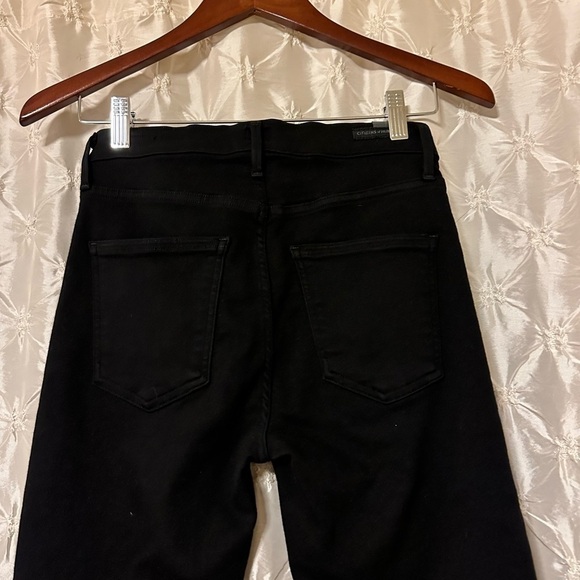 Citizens of Humanity Black Rocket High Rise Skinny Jeans Raw Hem - Picture 5 of 13